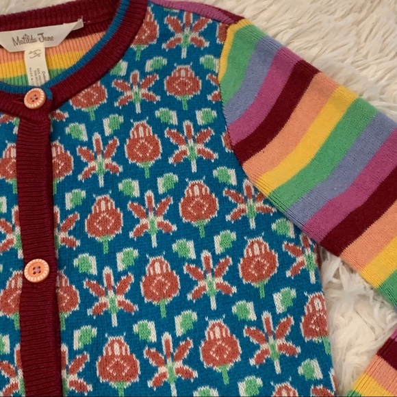 Matilda Jane Girls’ END OF THE RAINBOW Cardigan Sweater 4 Toddler 4T Colorful - Picture 4 of 6